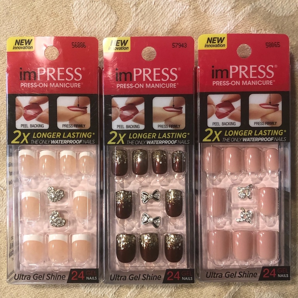 LOT OF 10 complete sets of imPRESS brand press-on manicure